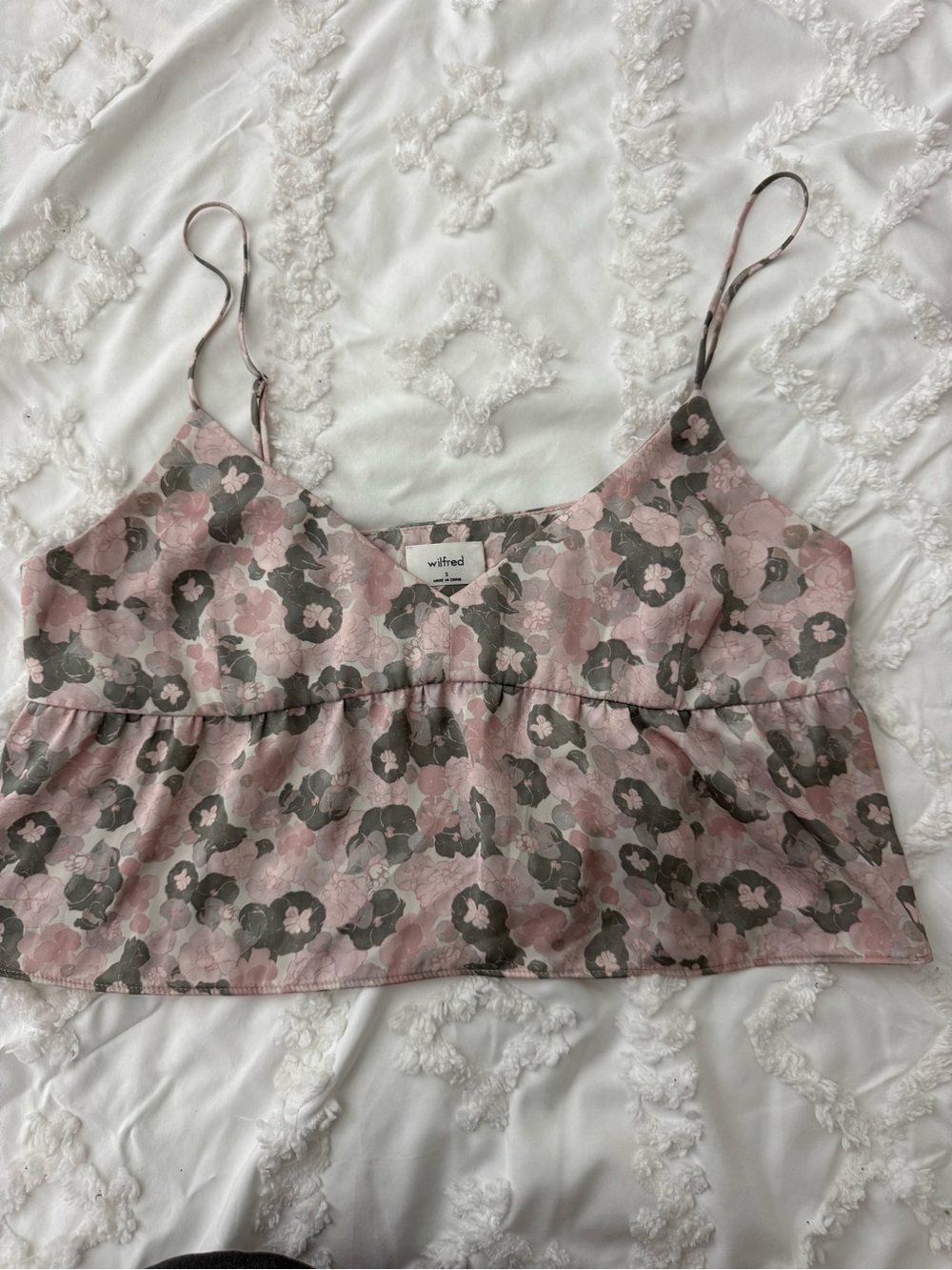 Wilfred Pink & Olive Floral Ruffle Cami